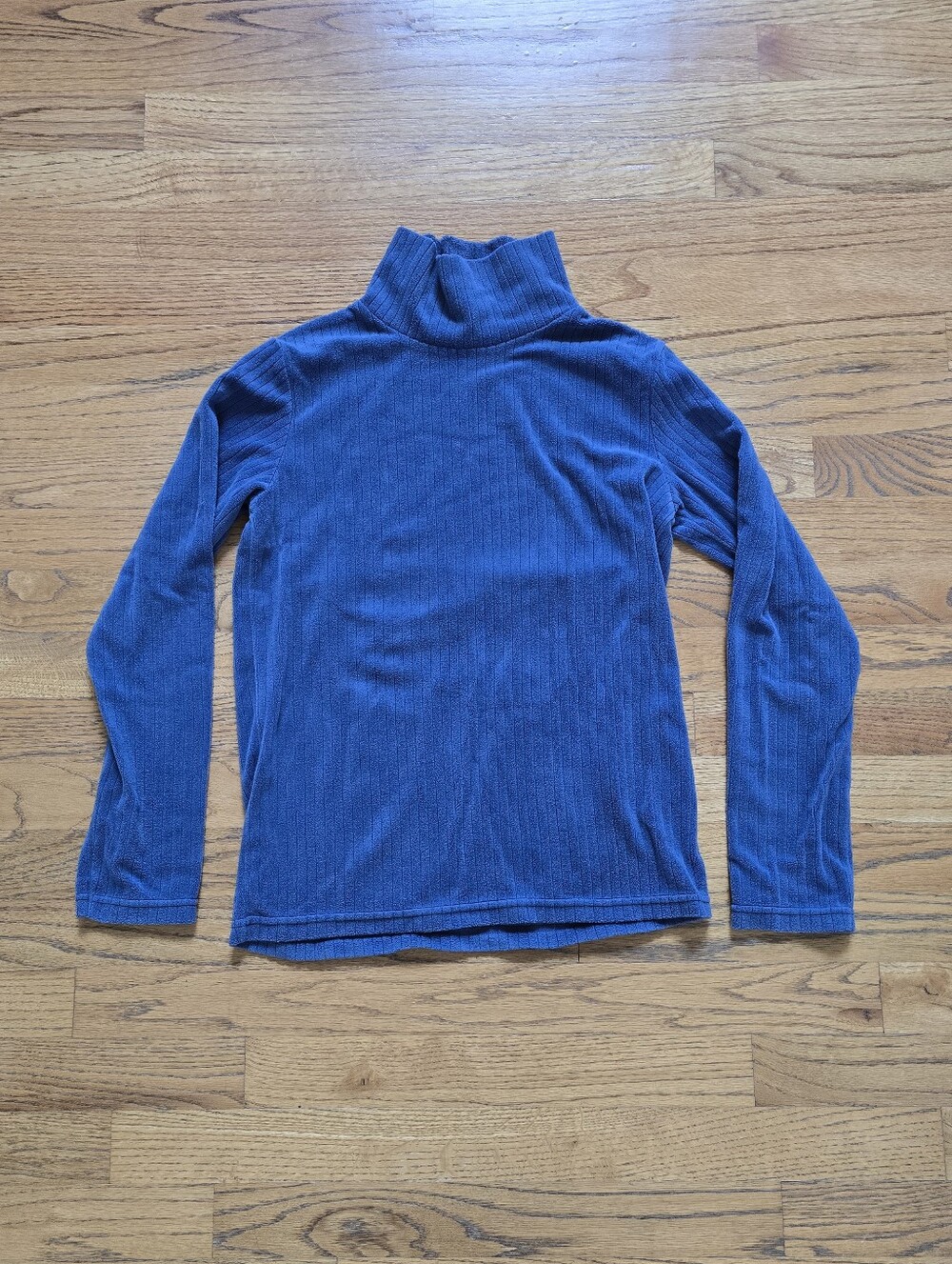 Uniqlo Kid's Blue Turtleneck Velour Sweater Size 13
